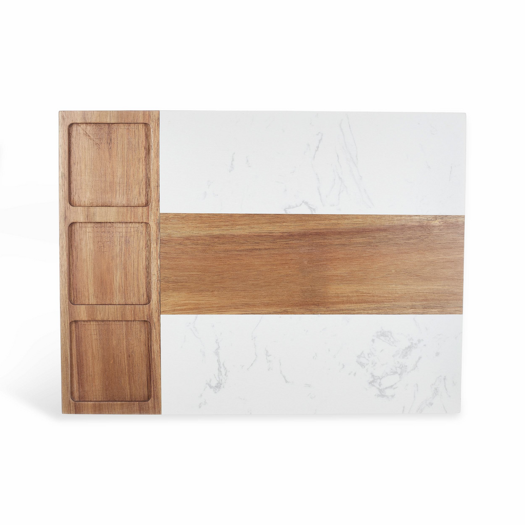 Marble and Acacia Wood Cutting Board