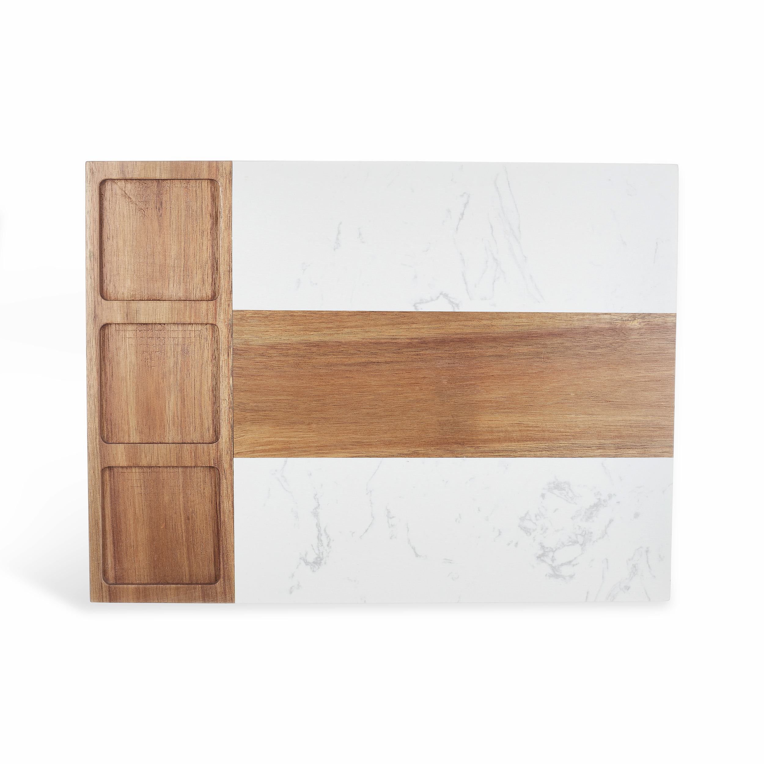 Marble and Acacia Wood Cutting Board