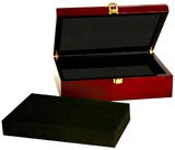 10 1/4" x 7 1/2" x 3 1/8" Rosewood Piano Finish Gift Box