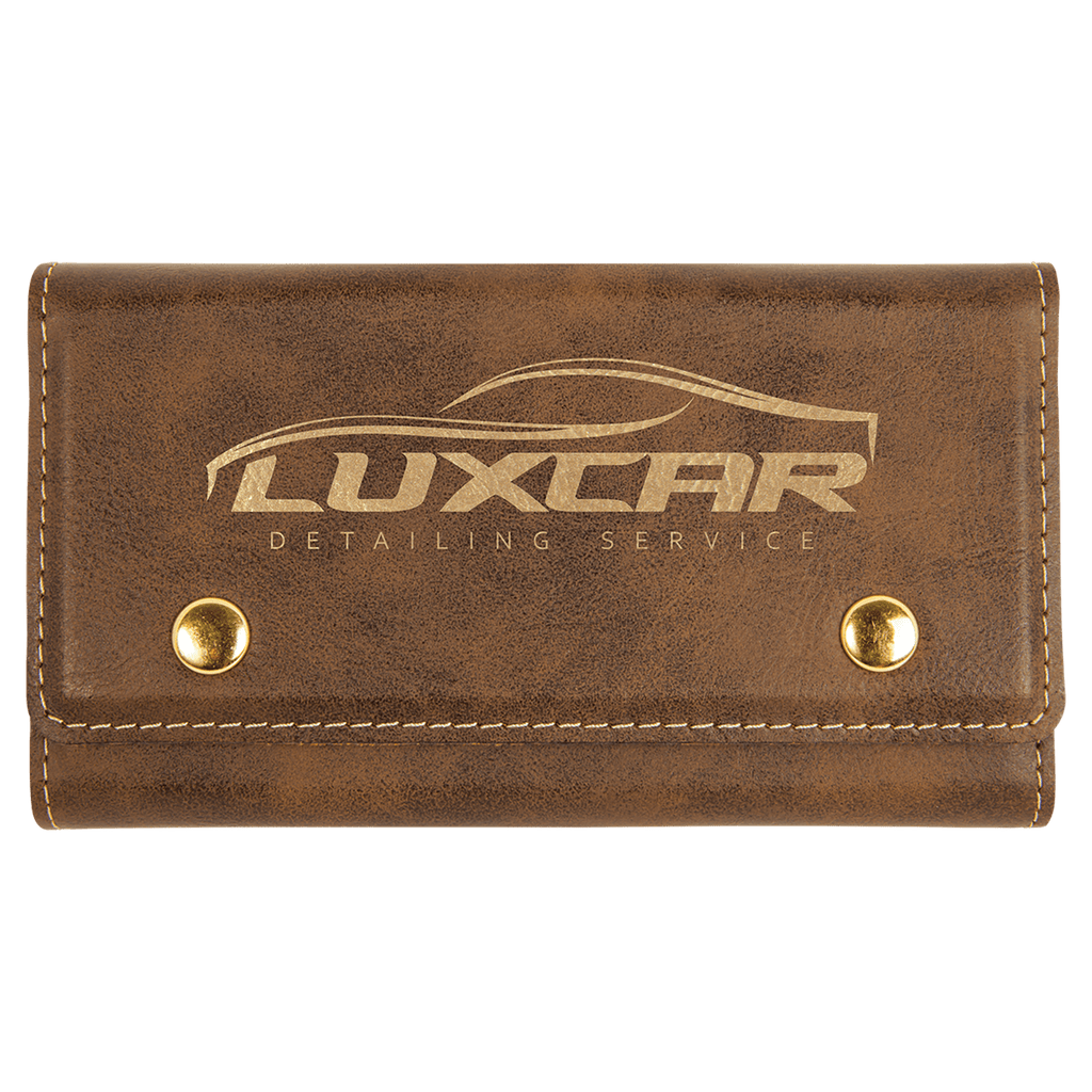 Rustic/Gold Laserable Leatherette Card & Dice Set