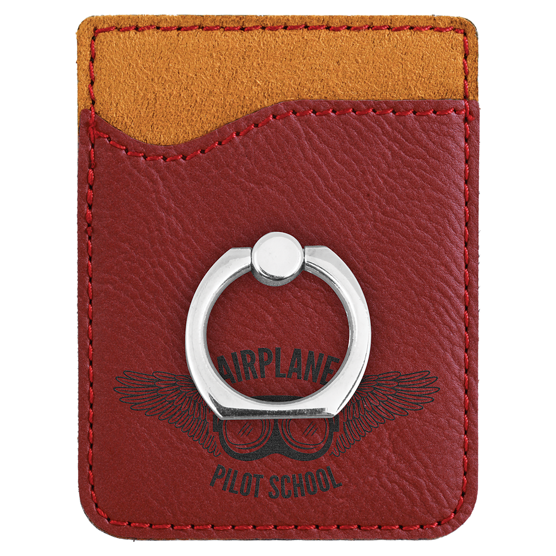 Silver Laserable Leatherette Phone Wallet