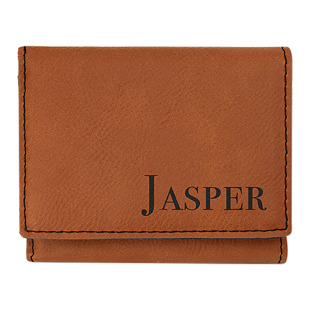 Rawhide 3" x 4" Laserable Leatherette Trifold Wallet