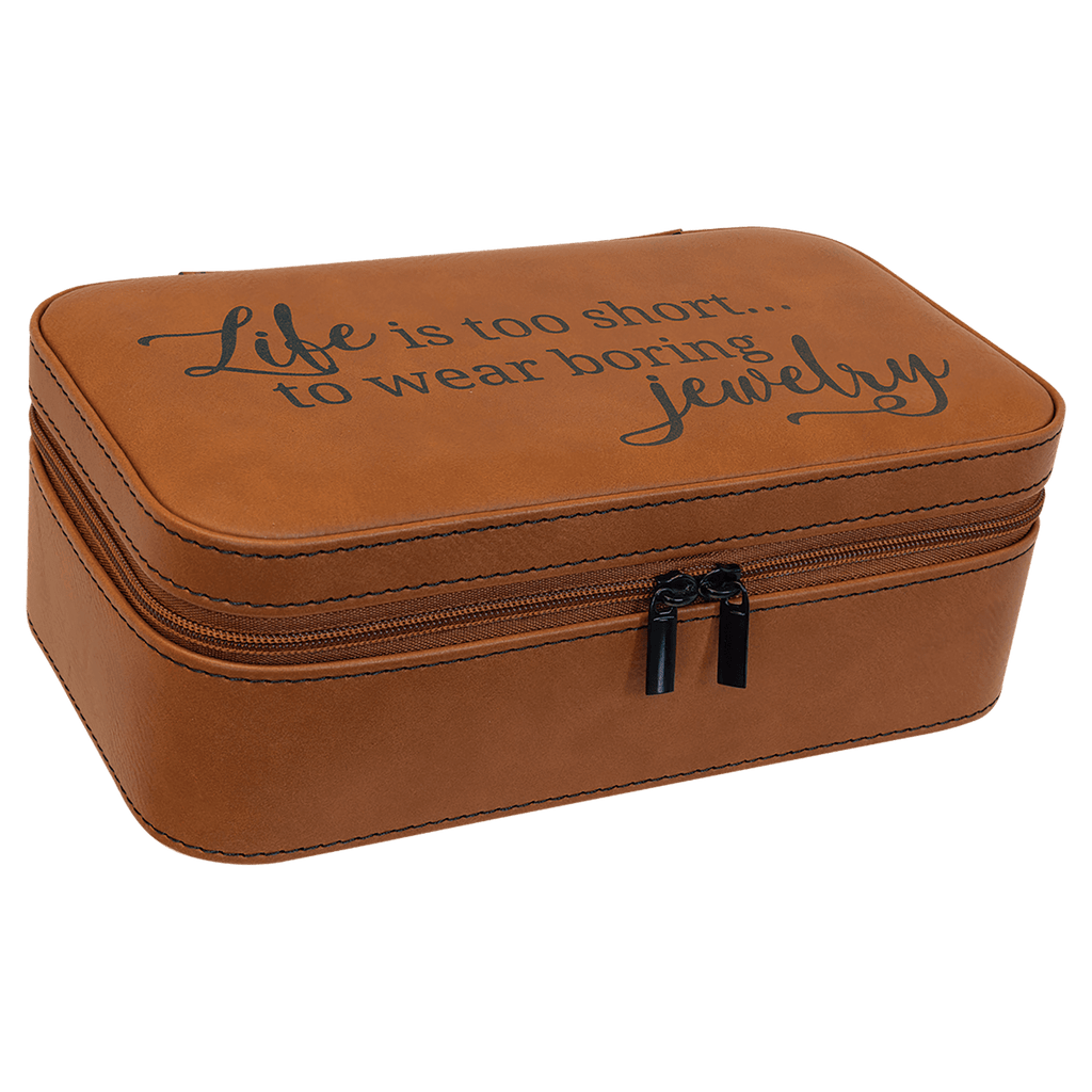 Rawhide 7 1/2" X 4 1/2" Laserable Leatherette Jewelry Box