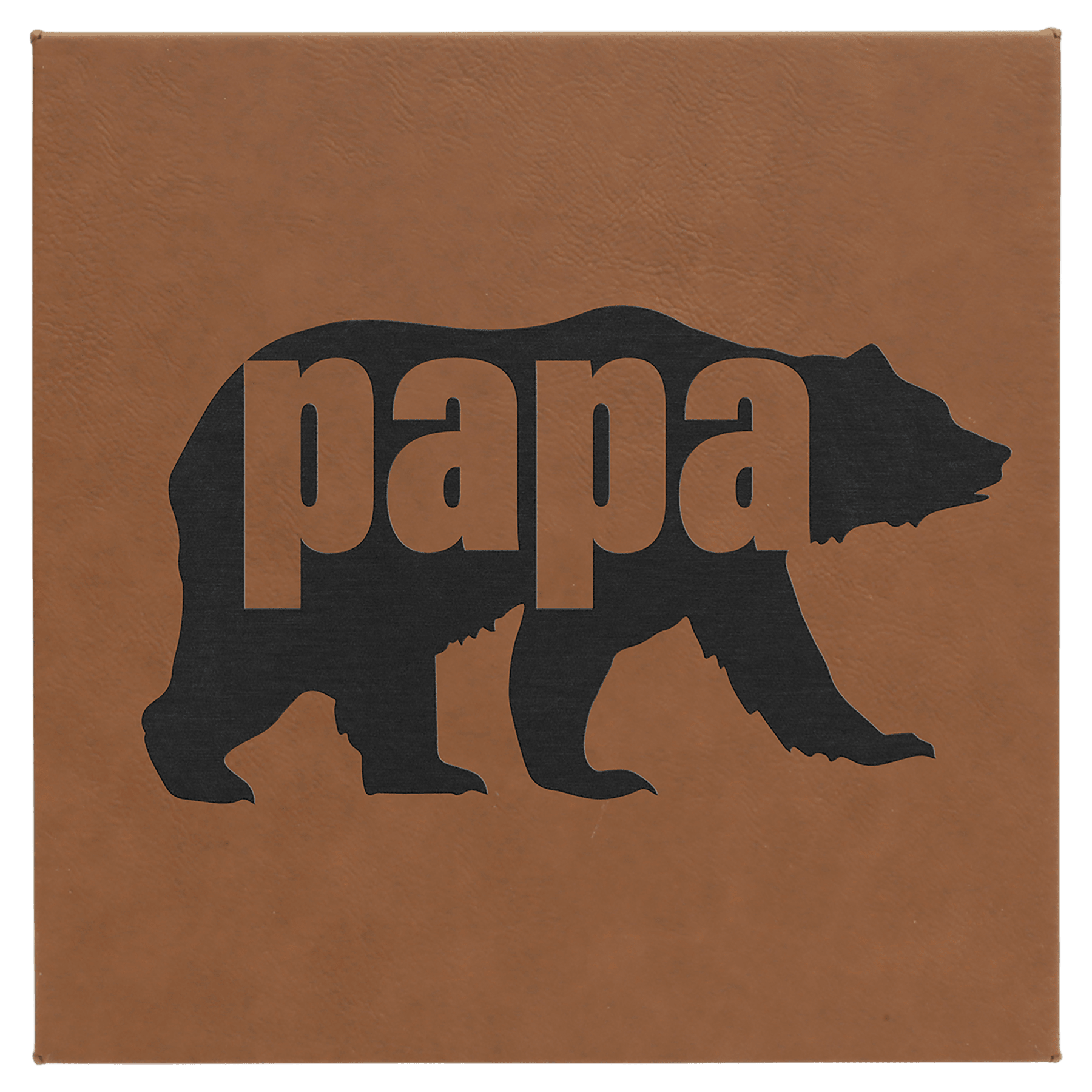 Dark Brown 10" x 10" Laserable Leatherette Wall Decor with Sawtooth Hanger