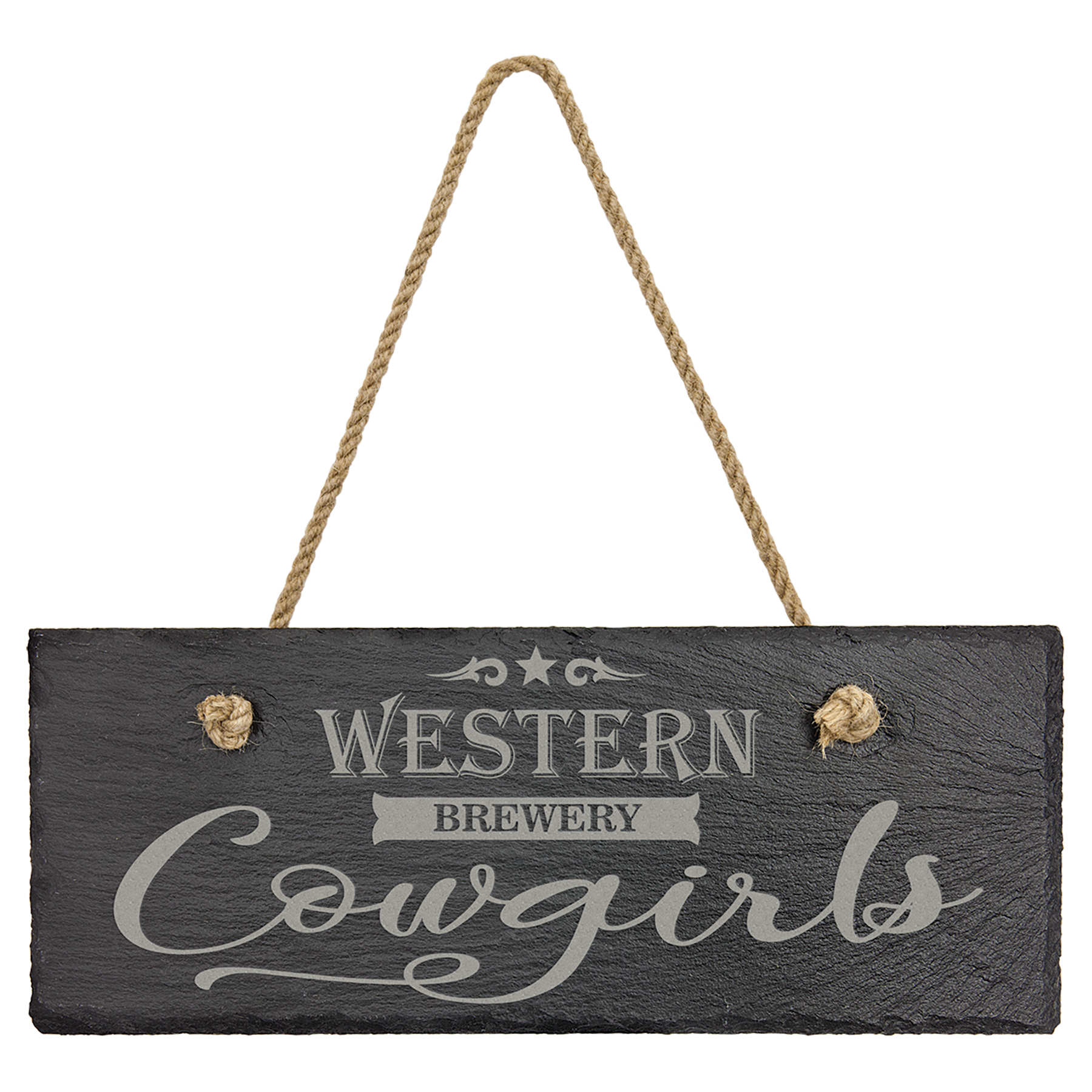 10" x 4" Rectangle Slate Decor with Hanger String