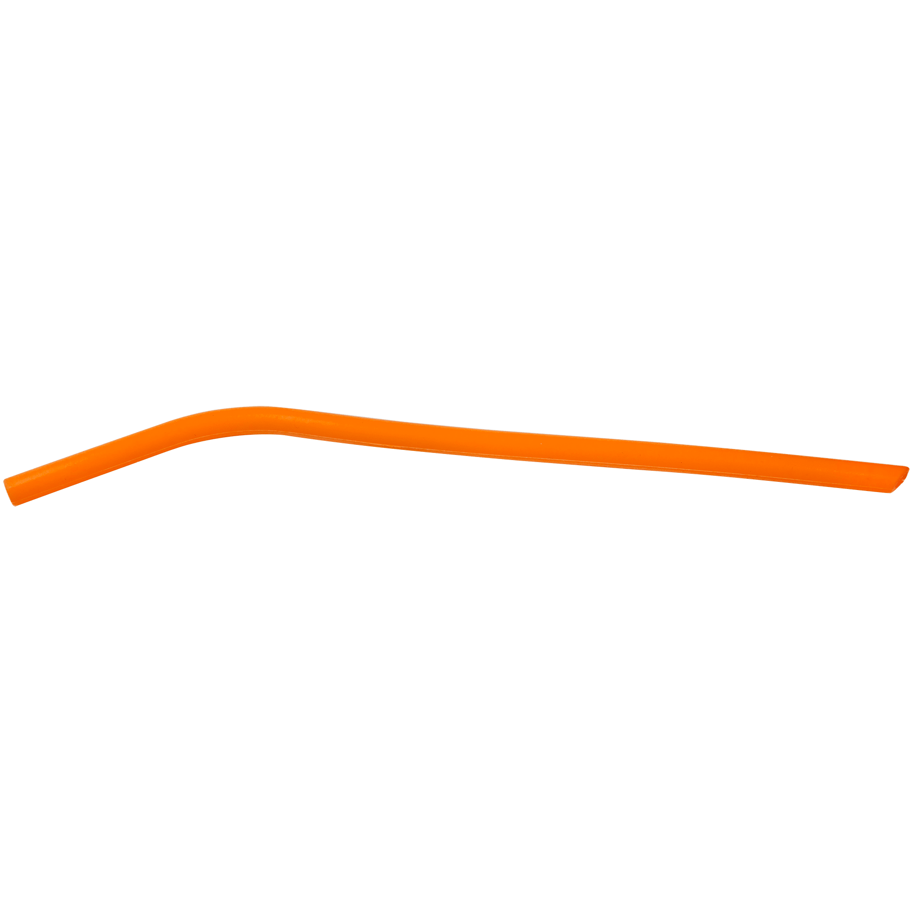 Orange 10" Small Silicone Straw