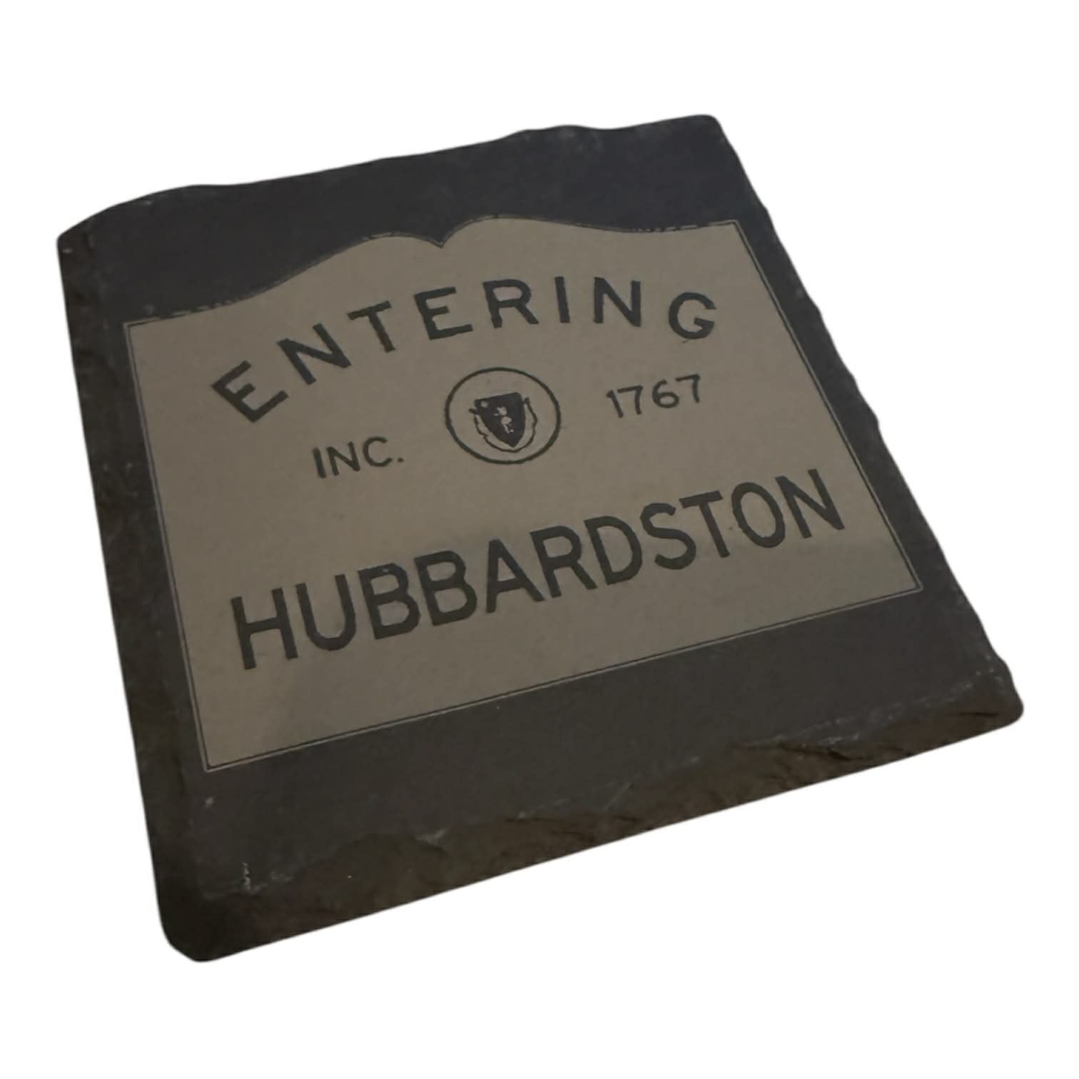 Your Town Engraved Slate Coasters - Set of 4